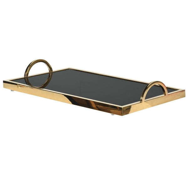 Black and Gold Glass Tray
