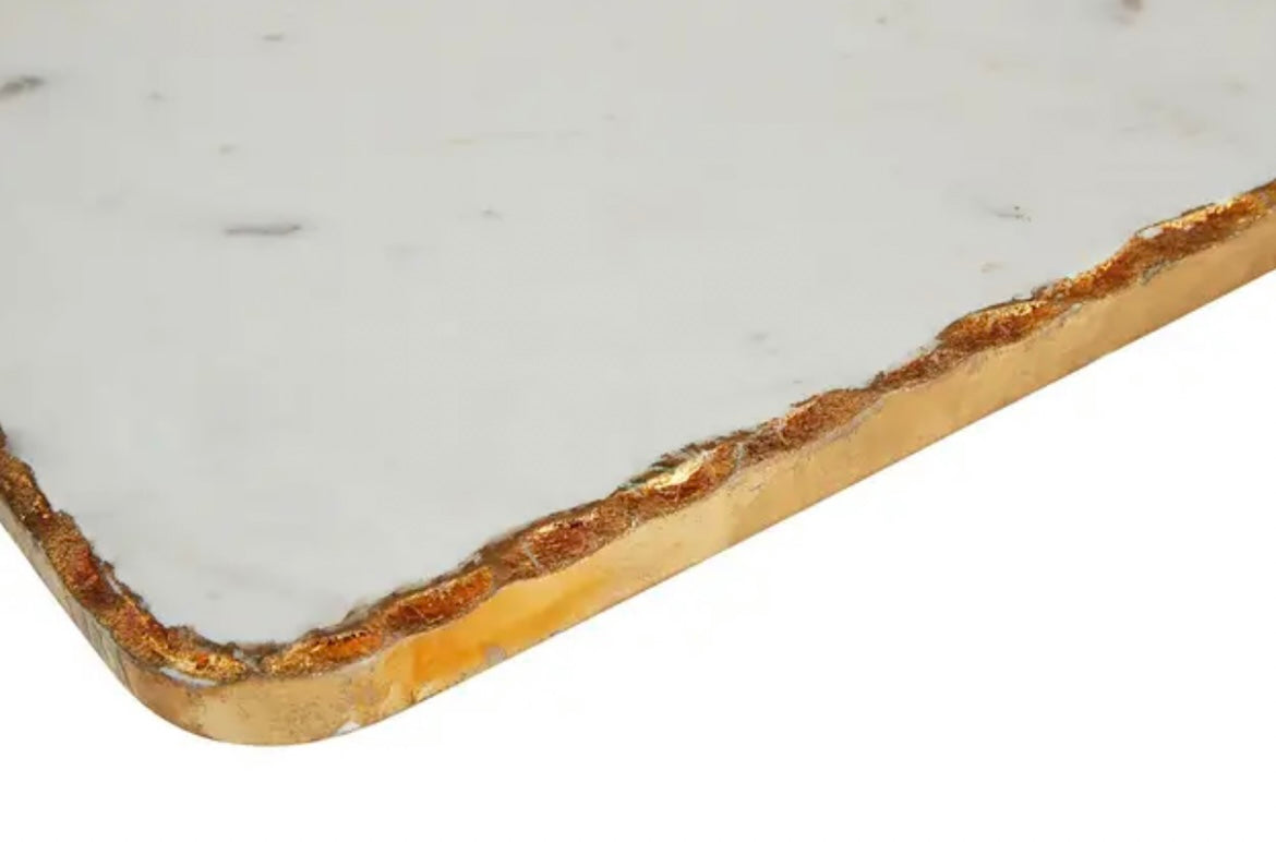 White Marble Paddle Board with Gold Finish