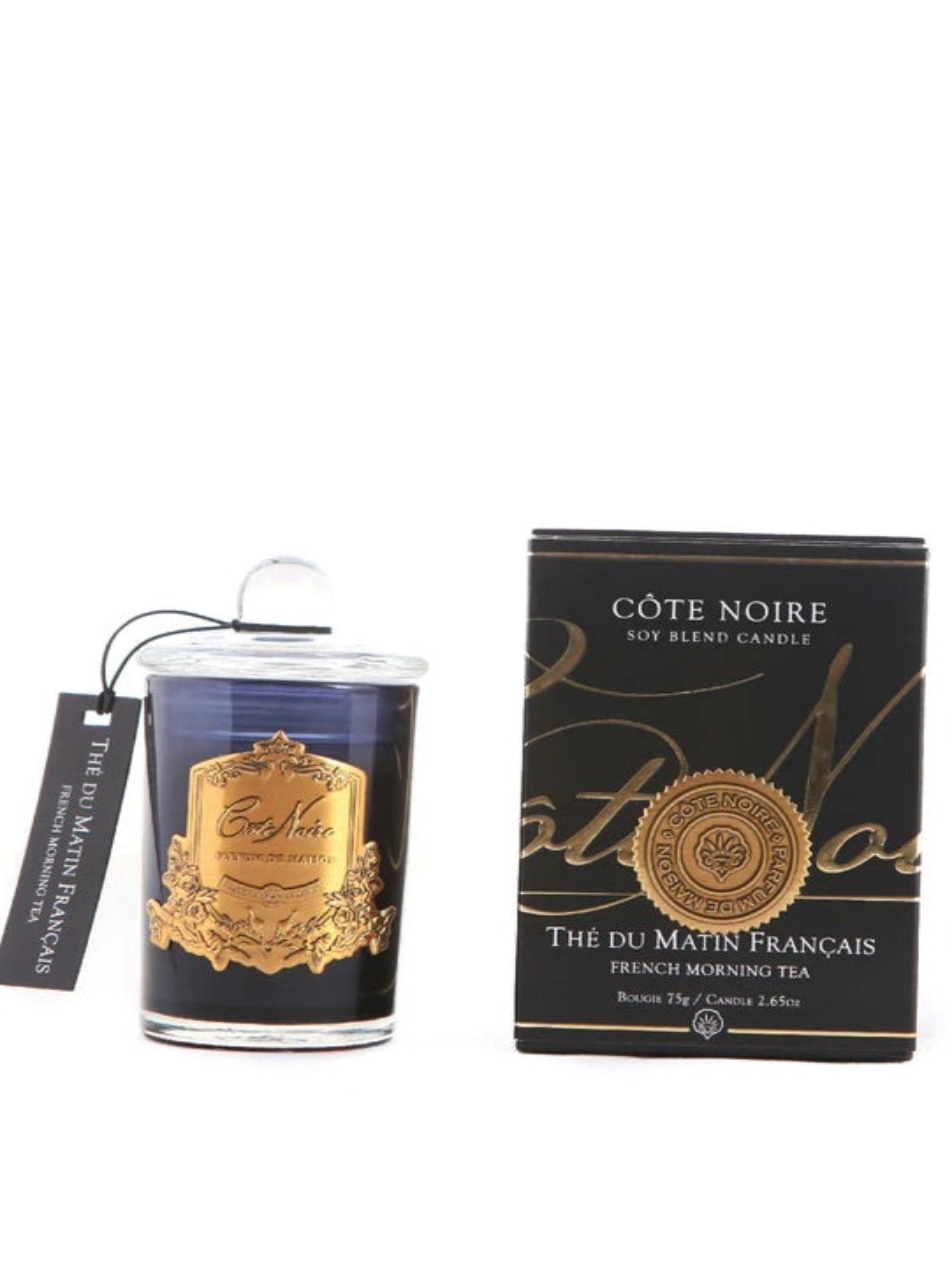 cote noire french morning tea gold small candle