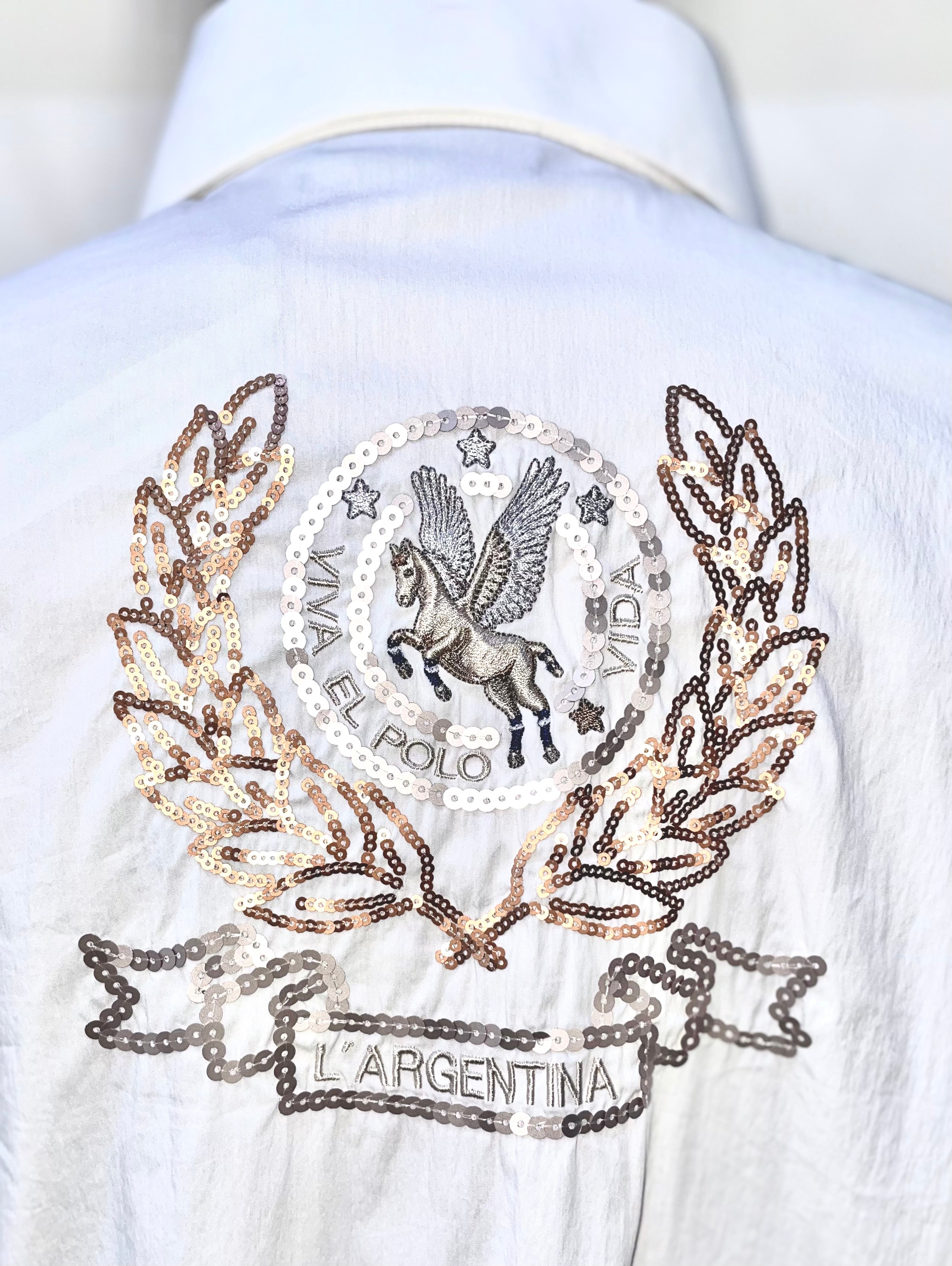L’Argentina Badged White Shirt