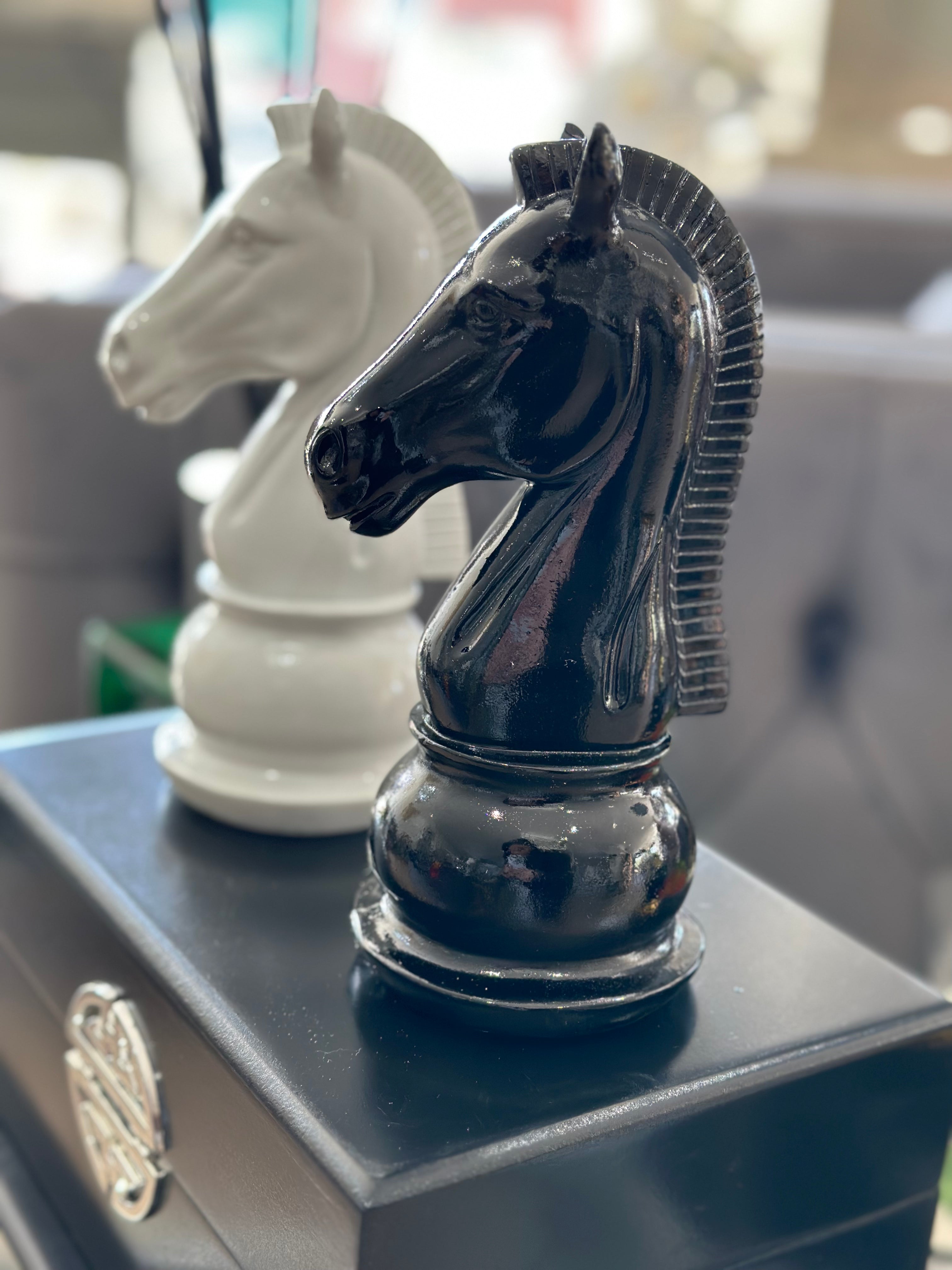 Black Horse Chess Piece Ornament