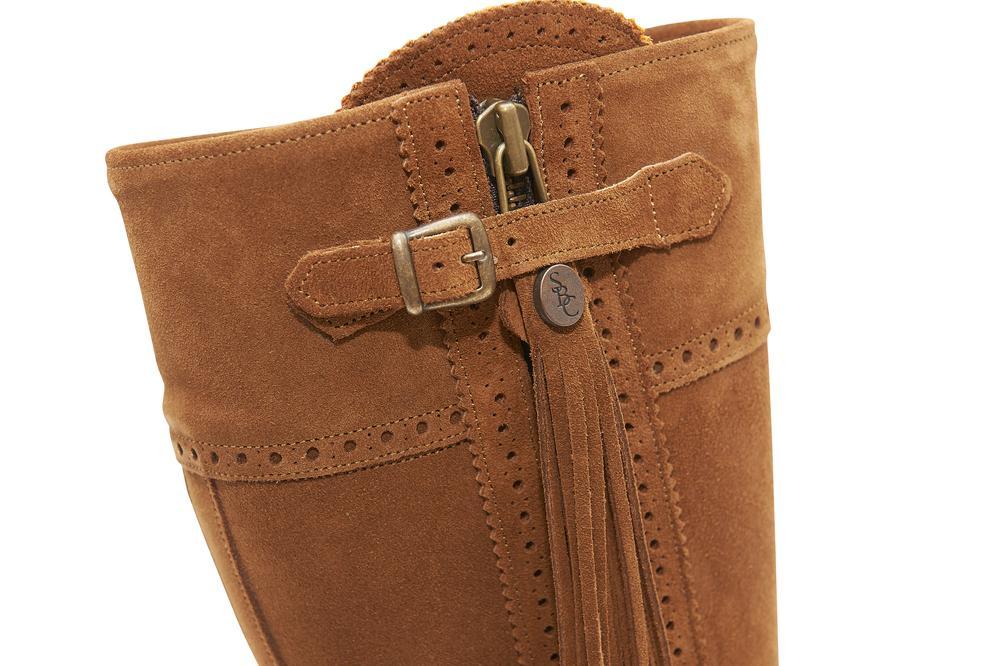 The Spanish Boot Company Light Brown Suede Riding Boots
