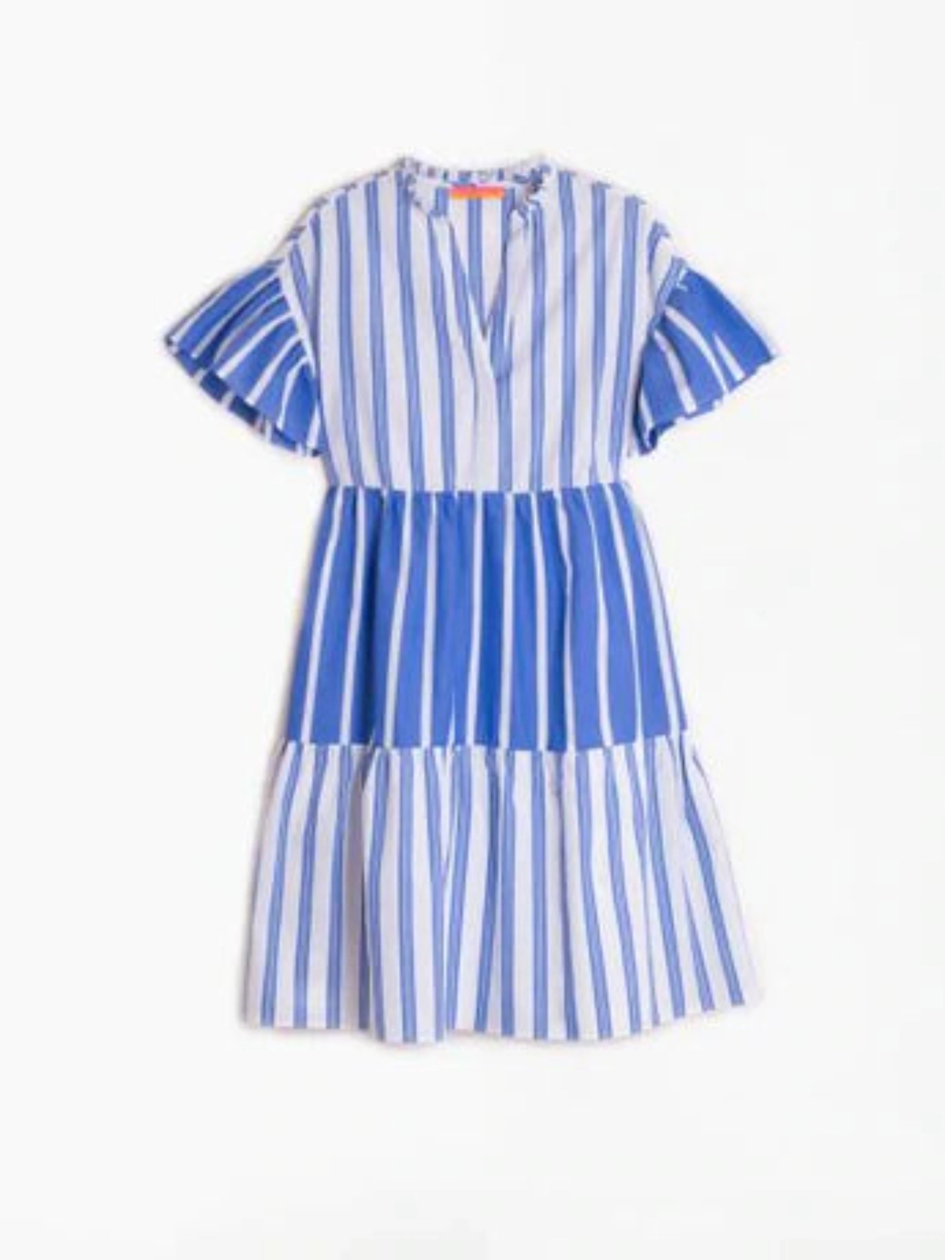 Vilagallo Monaco Stripe Cotton Midi Dress