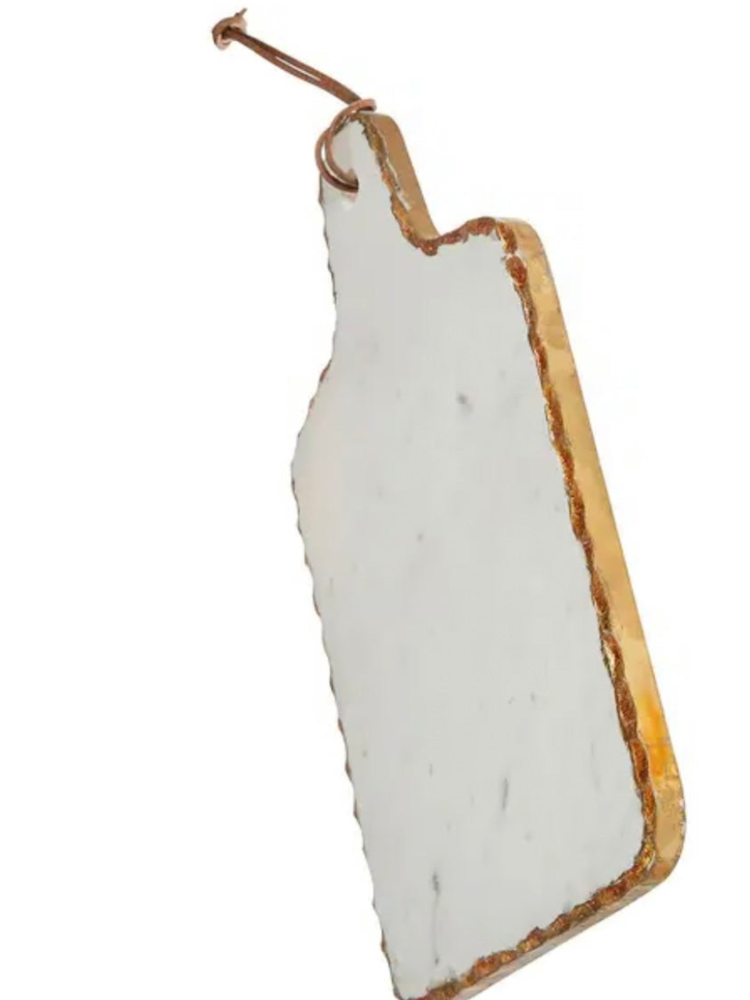 White Marble Paddle Board with Gold Finish