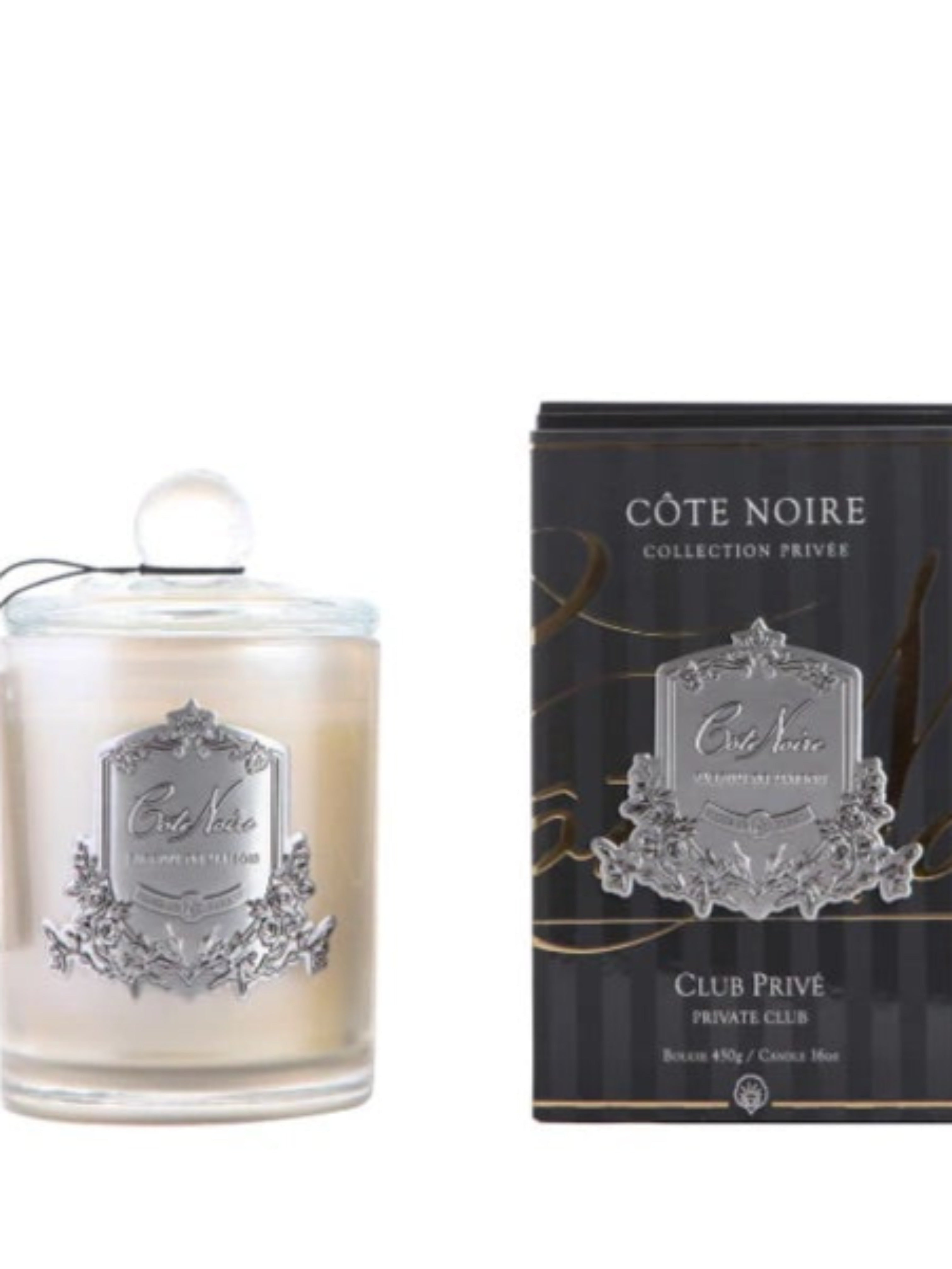 Côte Noire Private Club Silver Large Candle