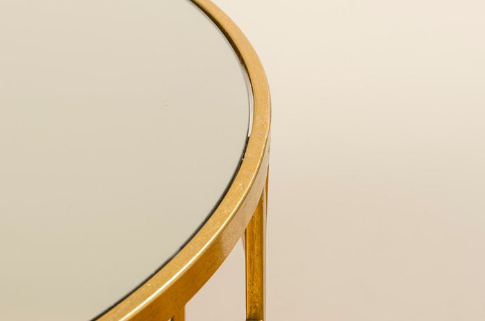 Geometric Gold Framed Mirrored Table