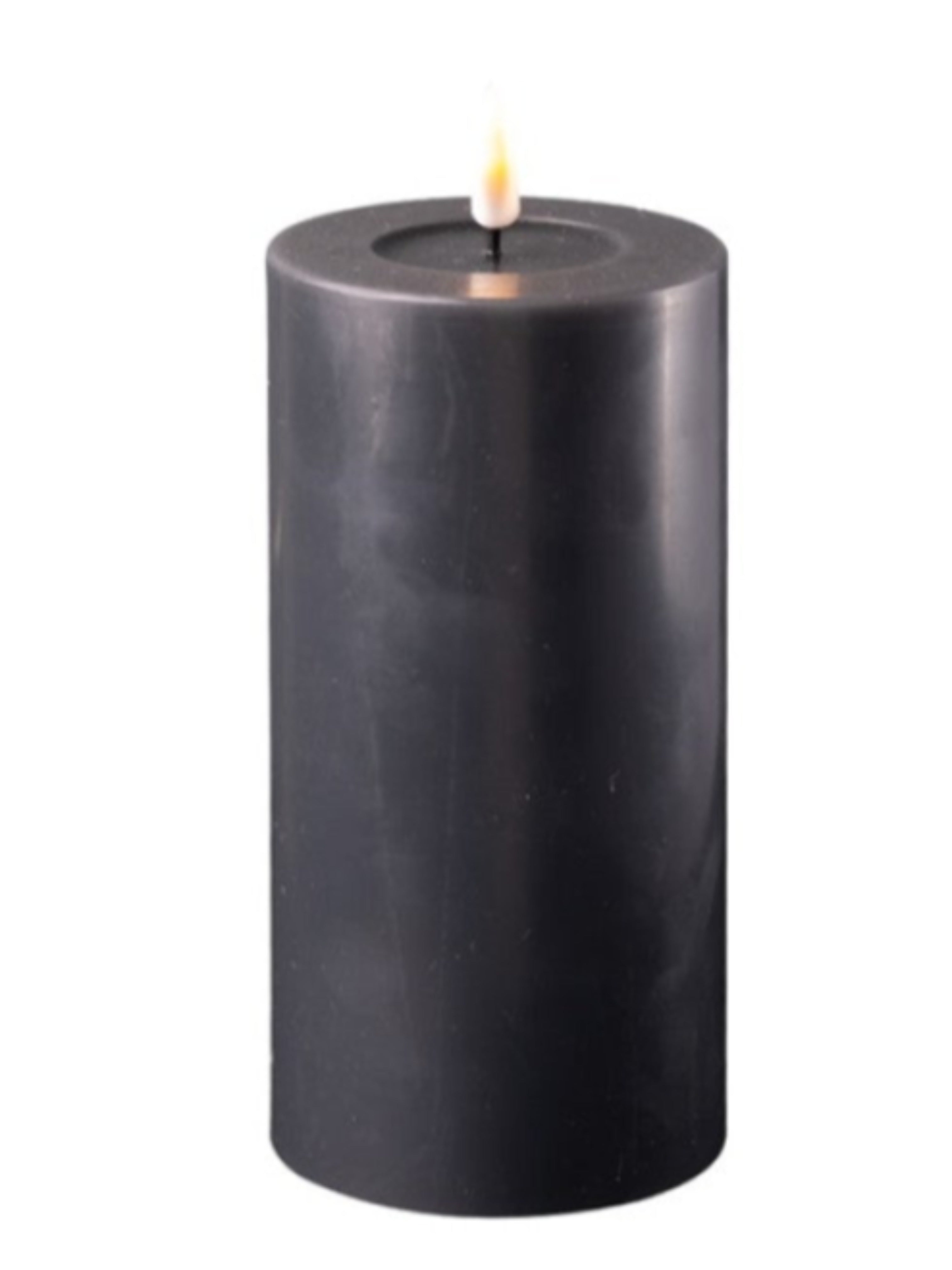 Black Indoor LED Candle (7.5cm Diameter)