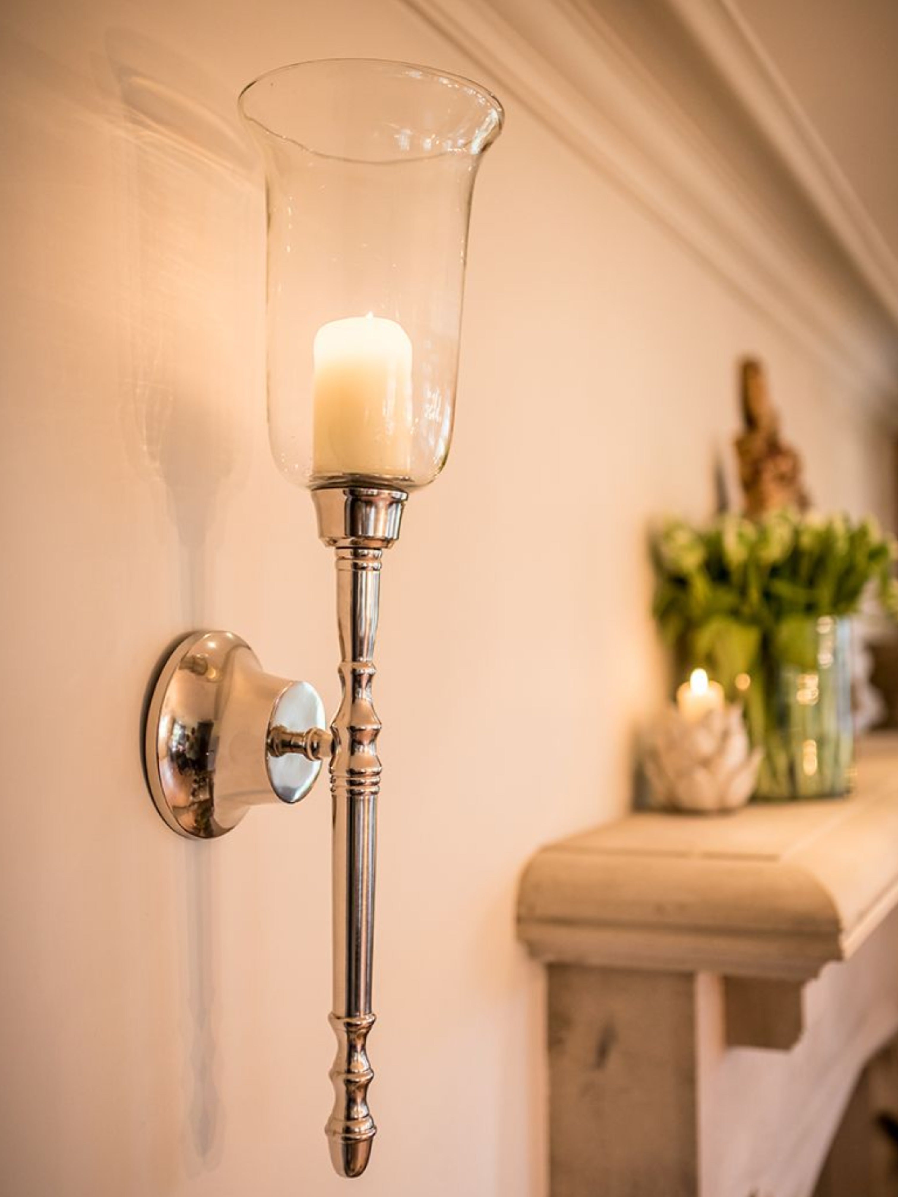 Culinary Concepts Classic Silver Candle Sconce – Chic Interiors Cheshire