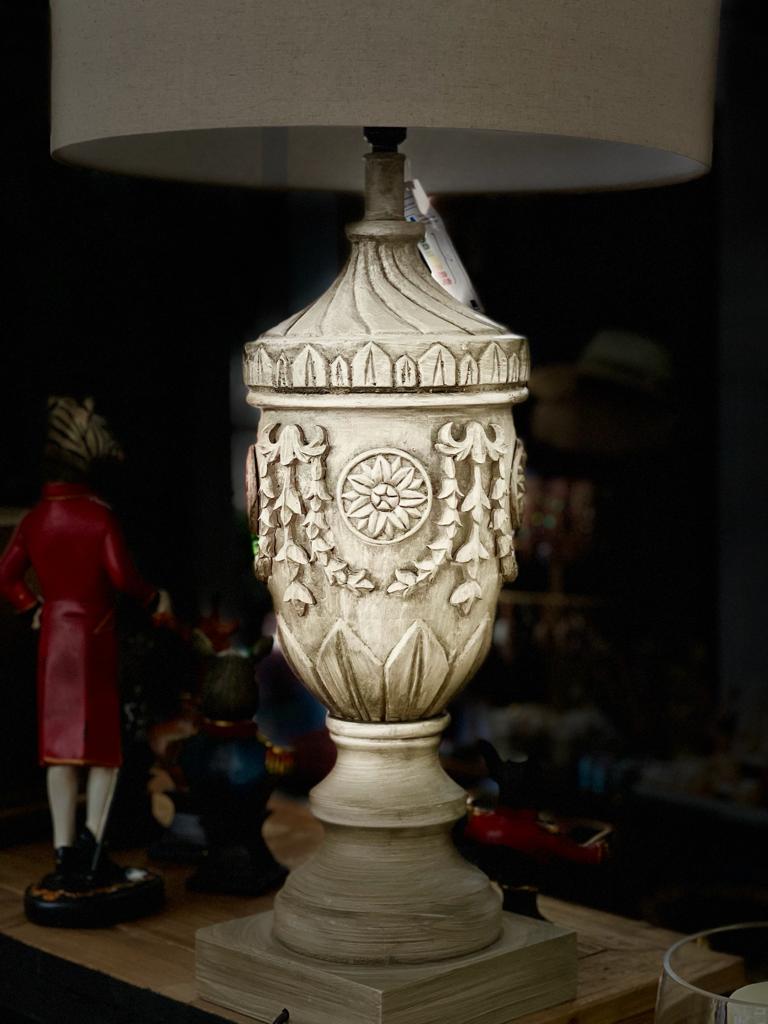 Distressed Carved Effect Lamp
