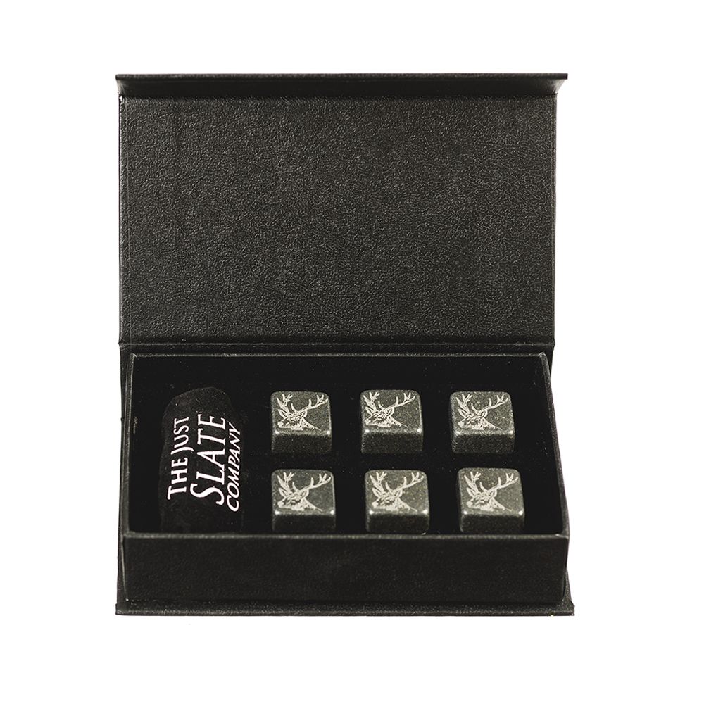 The Just Slate Company Stag Whisky Stones