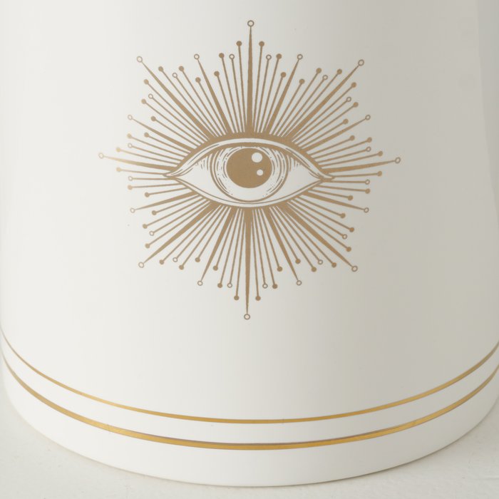Golden Eye Motif Storage Jar