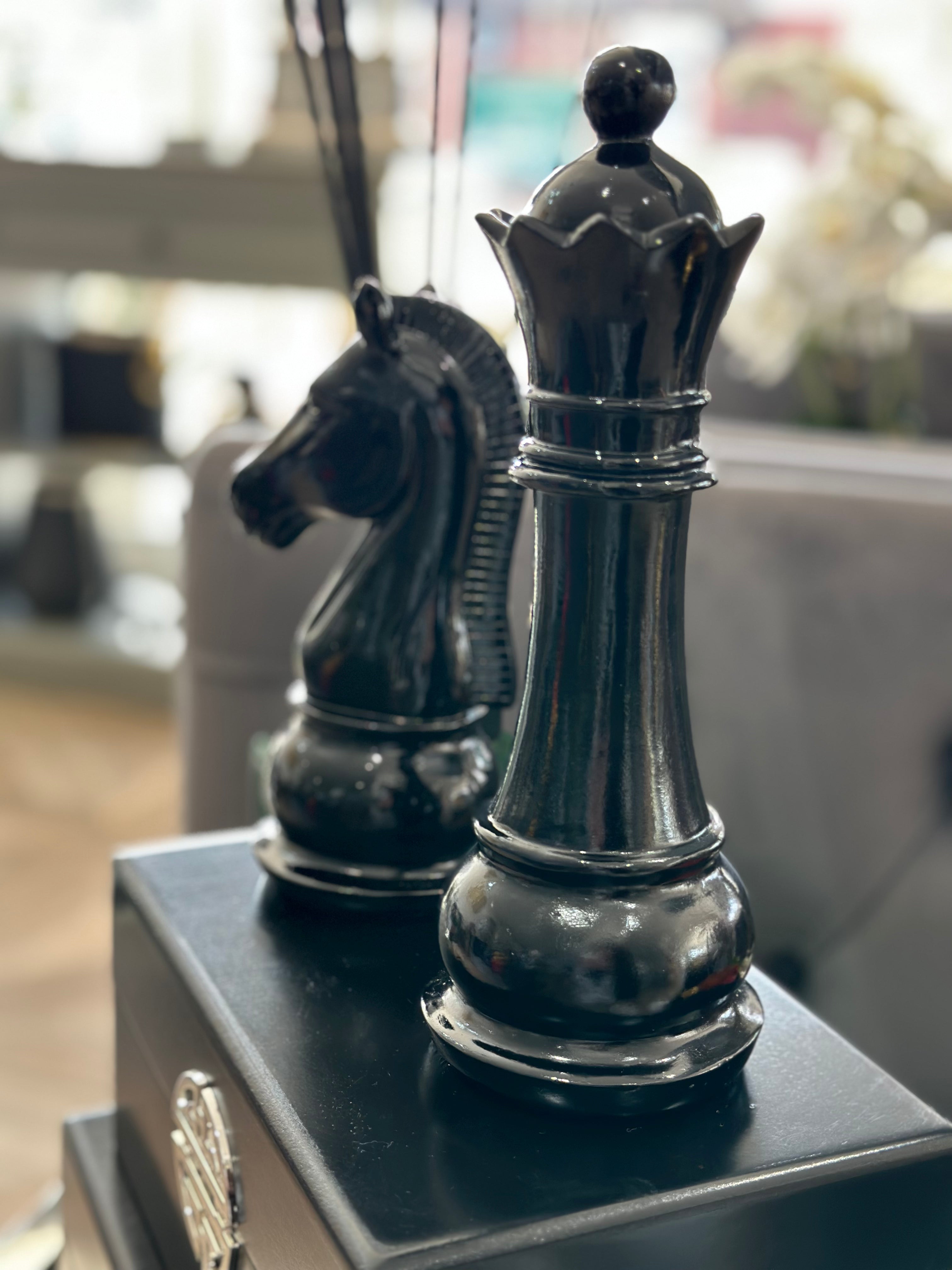 Matte Black Pawn Chess Piece Ornament – Chic Interiors Cheshire
