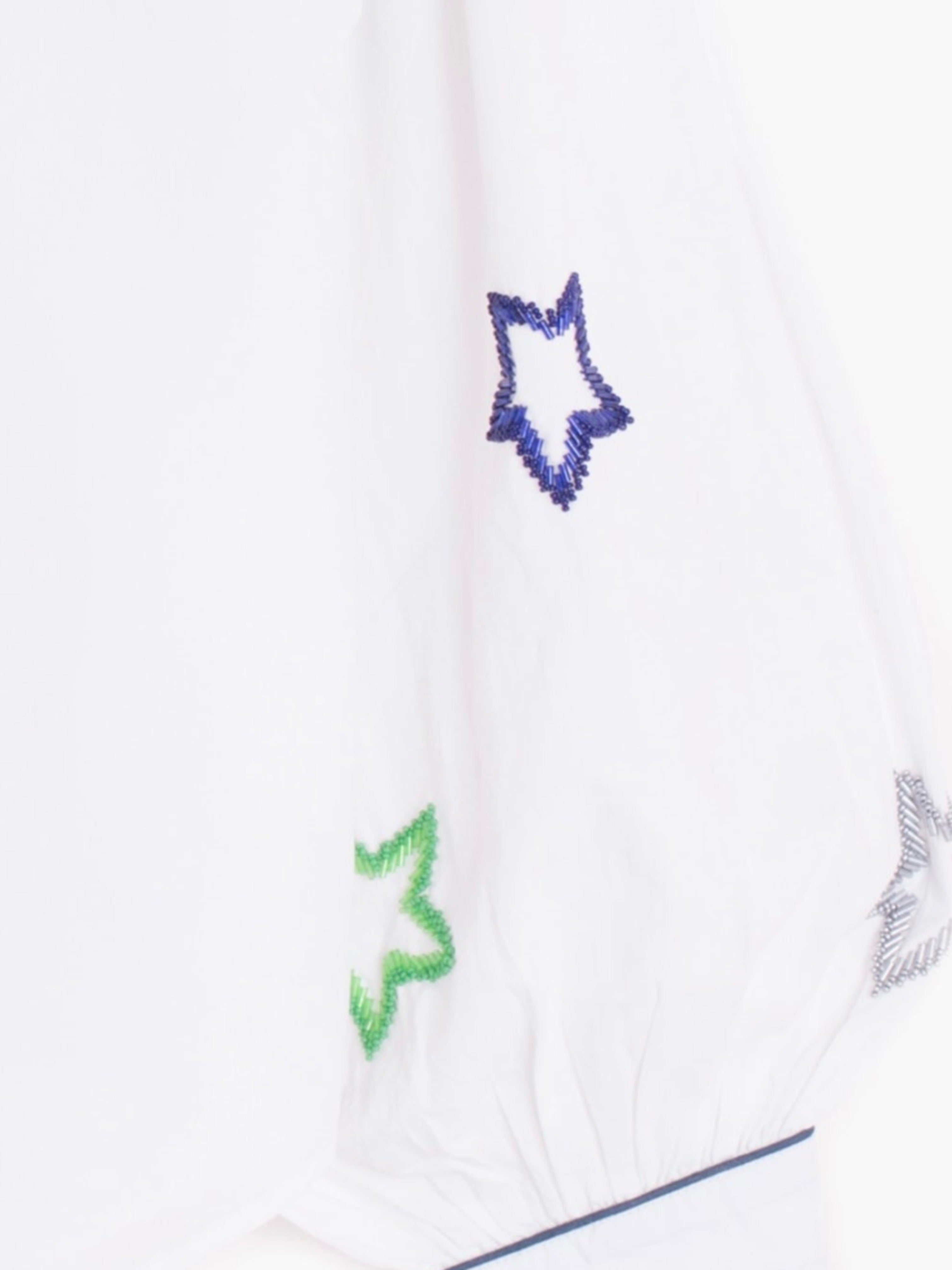Vilagallo White Pop Stars Embellished Shirt
