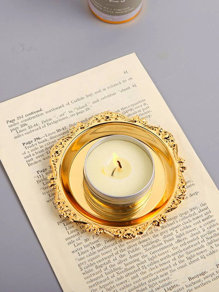 Gold Plated Candle and Diffuser Plate