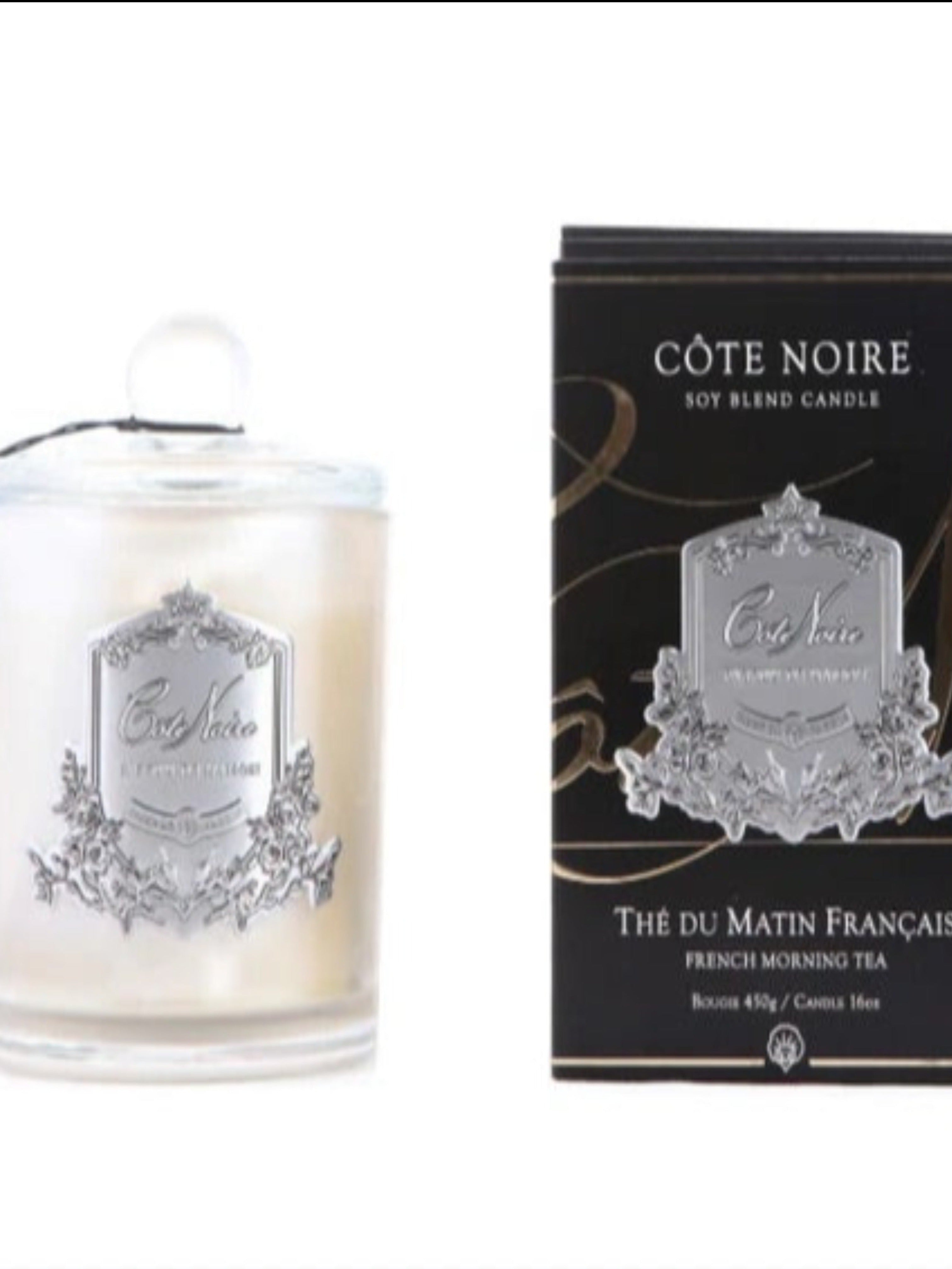 Côte Noire French Morning Tea Silver Large Candle