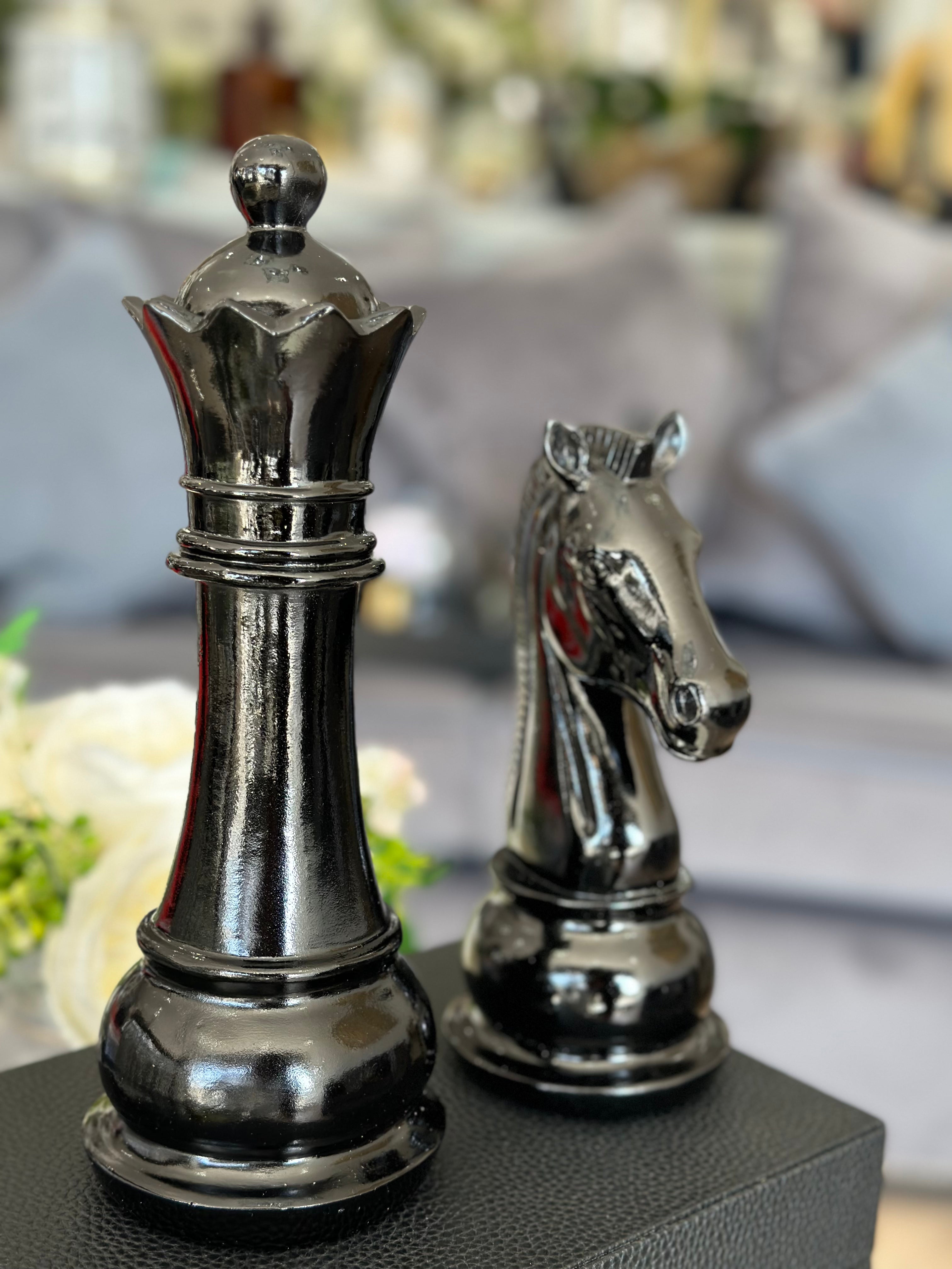 Black King Chess Piece Ornament