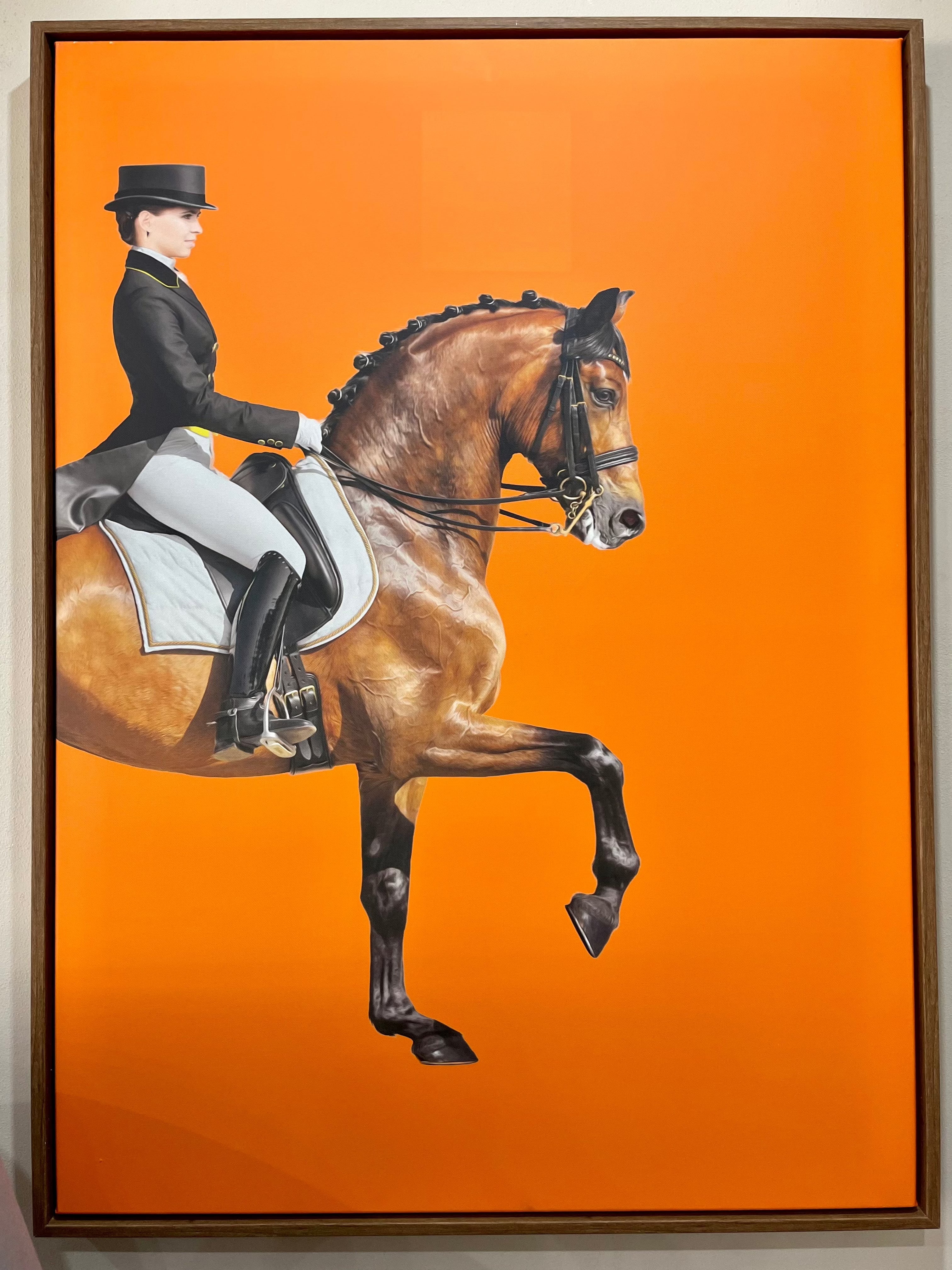 Orange Equestrian Canvas Print