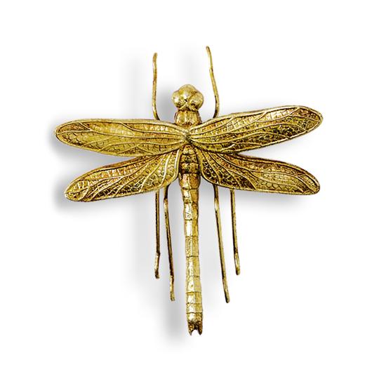 Antique Gold Dragonfly Wall Figure