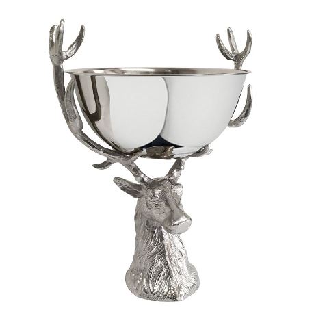 Culinary Concepts Small Silver Ice Bucket with Stag Stand