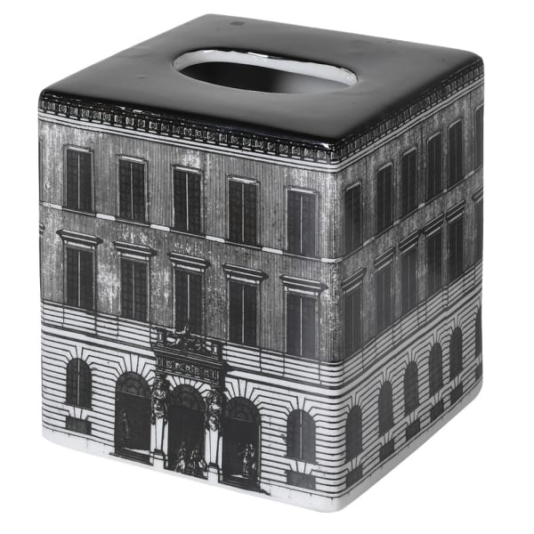 Black and White Architectural Tissue Box