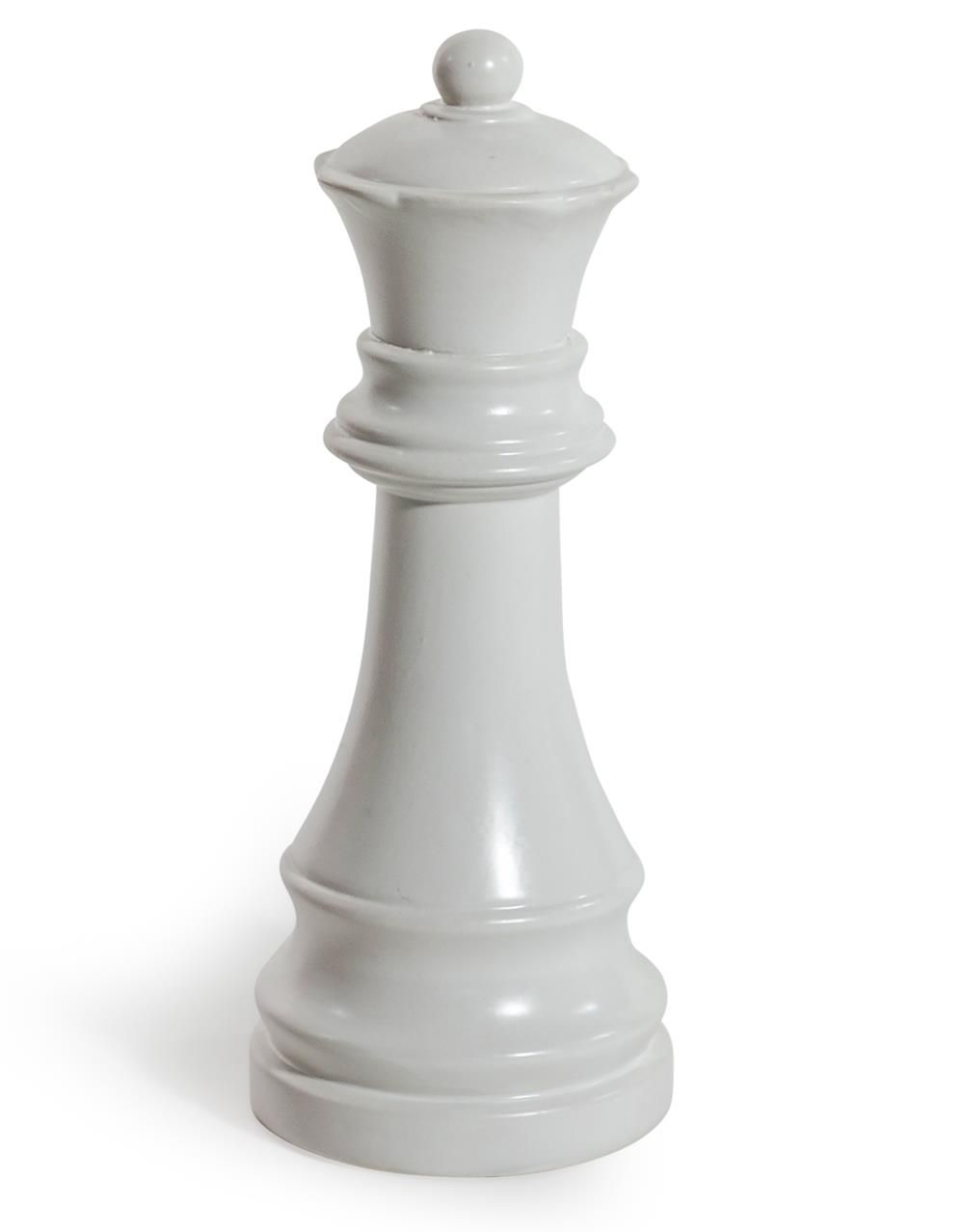Matte White Queen Chess Piece Ornament
