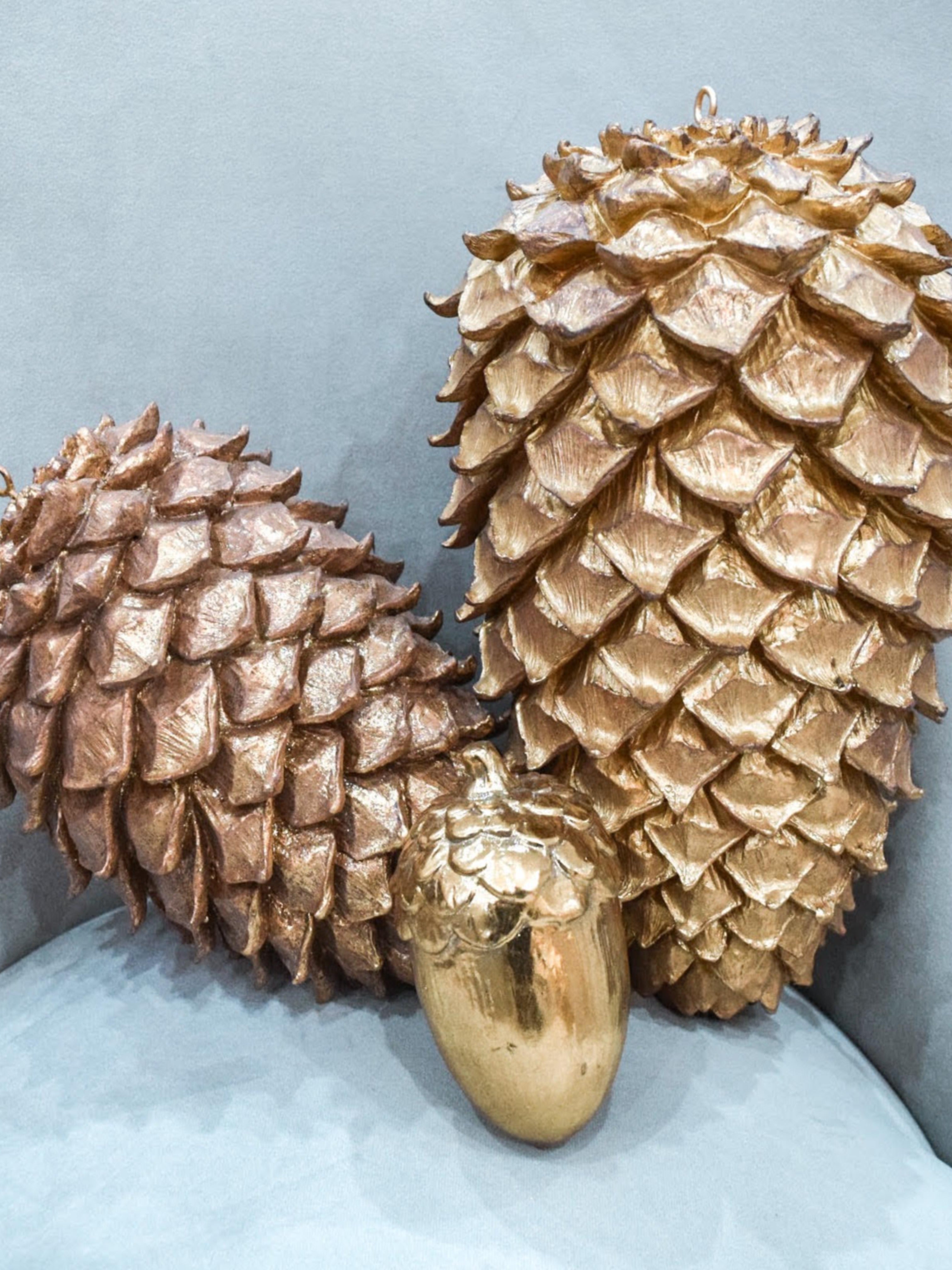 Large Golden Pinecone Ornament