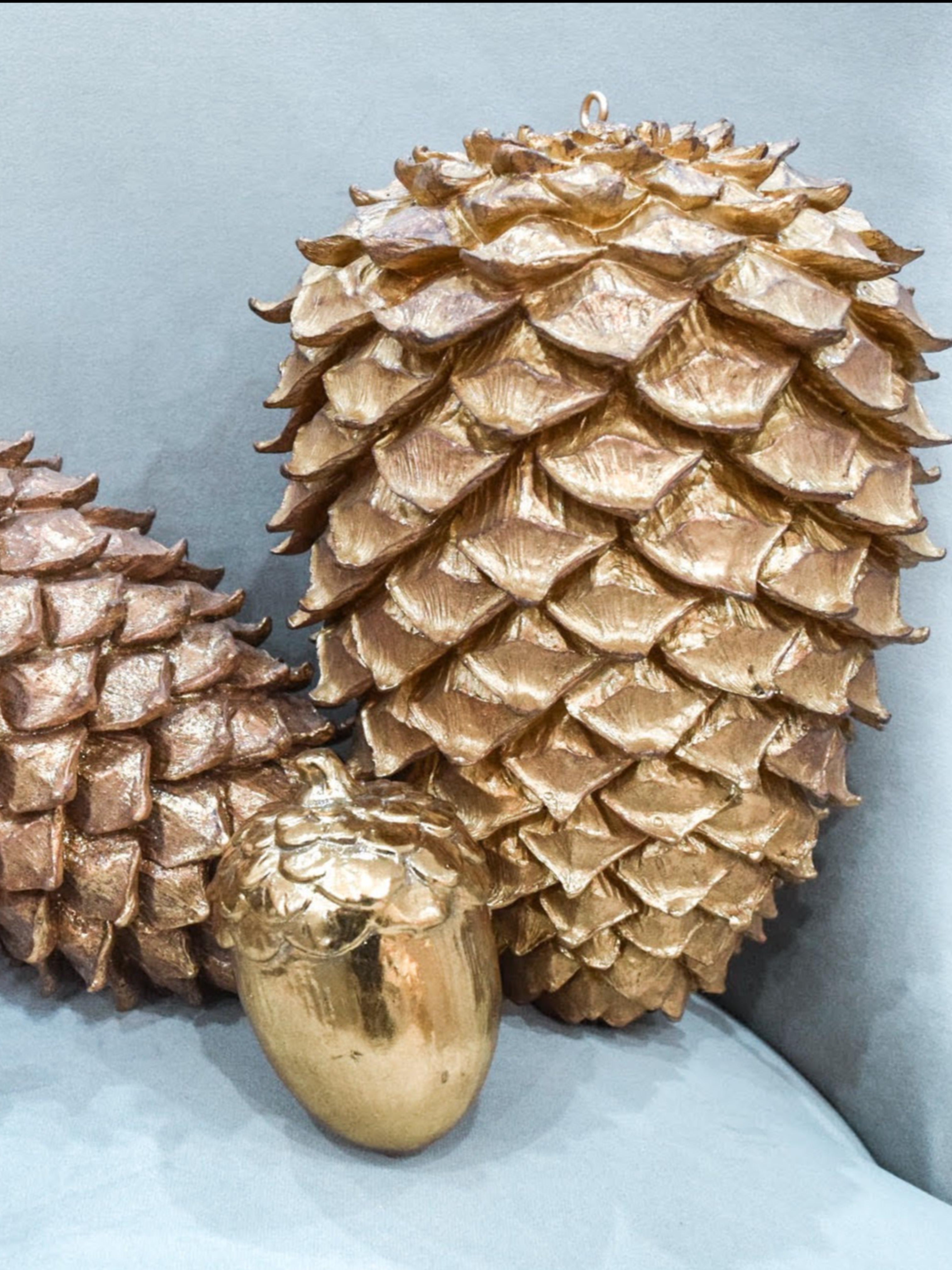Extra Large Gold Pine Cone